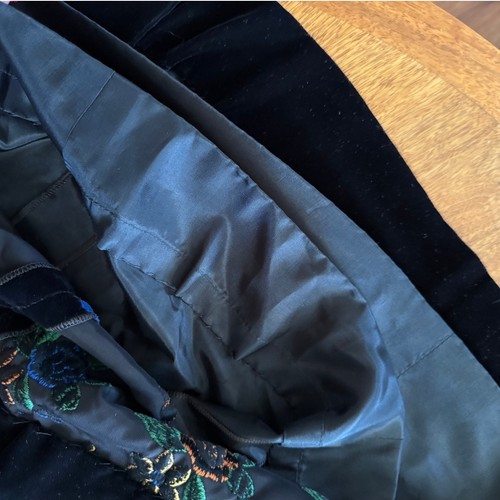 Vintage Folk Velvet Embroidered Skirt Shirt Waistcoat Germany Traditional Tracht - Picture 4 of 15