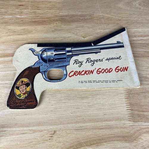 Vintage 1950's Roy Rogers Cardboard Snap Gun Cookie Advertisement USA - Picture 2 of 6
