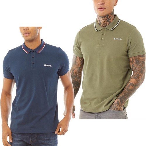 Bench Mens Gruff Short Sleeve Twin Tipped Polo Shirt