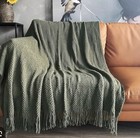 LOMAO Olive Green Throw Blanket