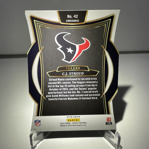 2024 Panini Select - Concourse C.J. Stroud Silver Prizm Die-Cut #42 Texans - Bild 2 von 2