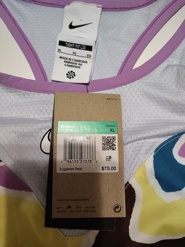 Nike Damen XL Court Dri Fit Slam Tennis Tank Top Neu mit Etikett DR6856-532 Neu mit Etikett - Bild 5 von 14