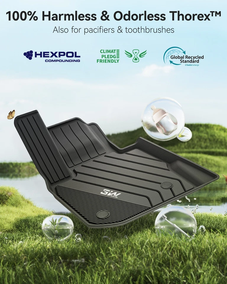 Alfombrillas de 3 W para BMW X3 TPE 2018-2024 para todo tipo de clima forros de carga personalizados para automóvil Foto 4 de 4