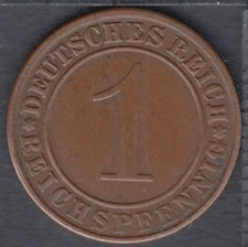 1936 A - 1 Reichspfennig - Allemagne