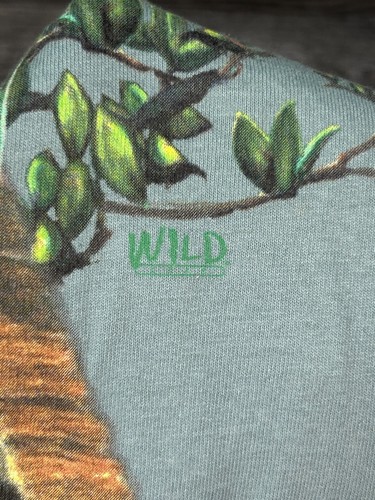 Vintage 90's Y2K Wild Gear Giraffe Face Nature Animal Shirt L - Picture 3 of 7