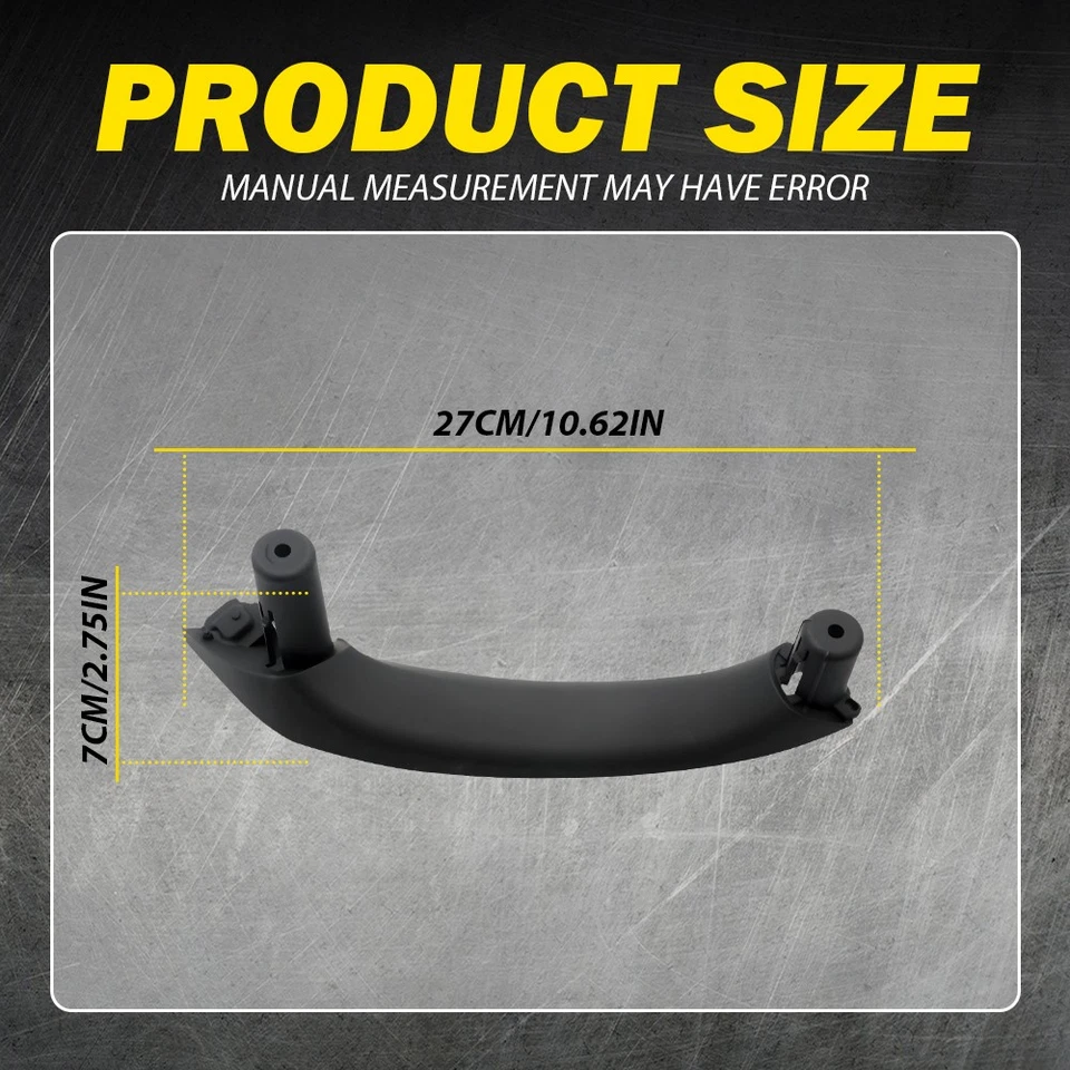 Passenger Black Interior Door Pull Handle Panel for BMW F25 X3 10-17 F26 1-10X - Image 4 of 4