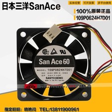 SANYO 109P0624H7D01 cooling fan DC24V 0.06A 1.44W 60*60*15mm 3pin