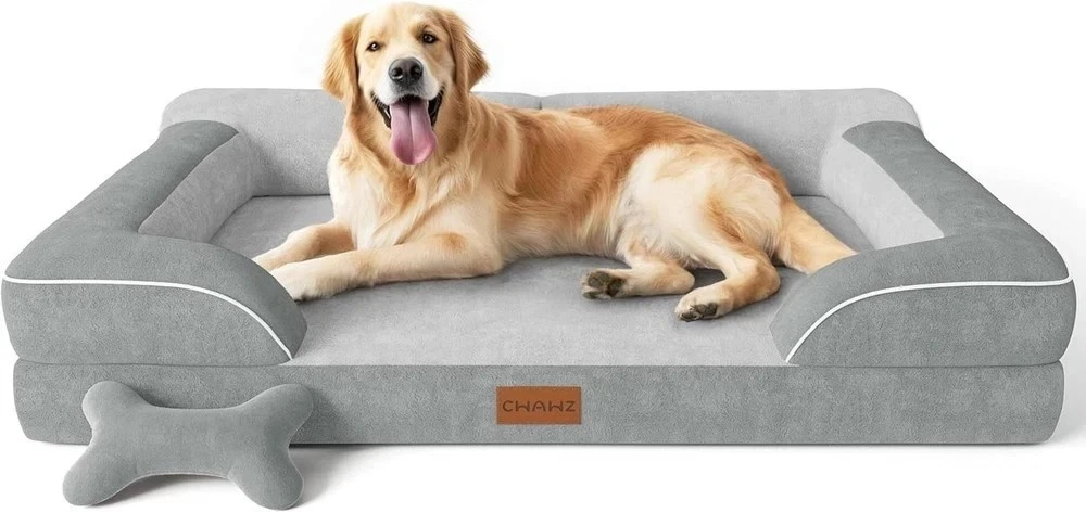 Extra Large Dog Bed Orthopedic Cooling Gel Foam Waterproof Washable Lounge