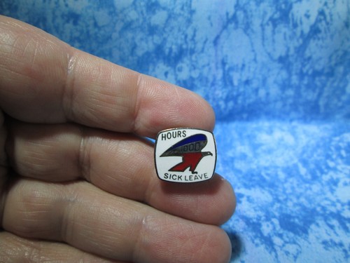 Vintage USPS 1,000 Hours Sick Leave Enamel Lapel Pin Award - Silver Tone - / 6B - Picture 4 of 5