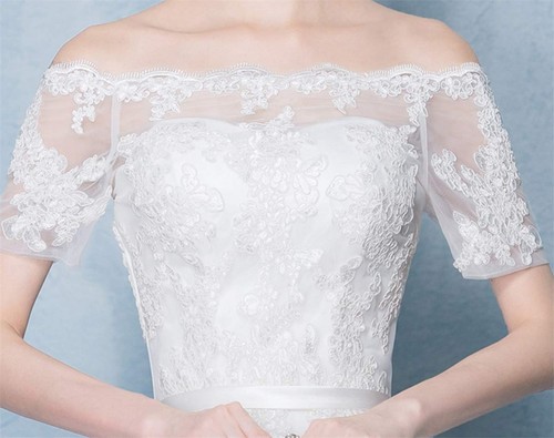 Komaruko s Hanawa-kun Wedding Dress Rady Swan-piece Dress with Embroidered 379 - Picture 6 of 9
