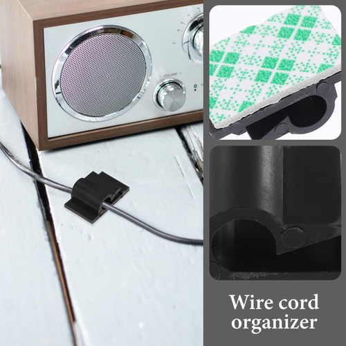 2 Pieces Clamp Line Card Tidy Helper Cable Clips Wire Organizer for Work Desk - 第 8/12 張圖片