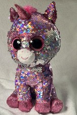 Ty Flippables Sparkle The Unicorn  Beanie Boo  Sequin 9”medium