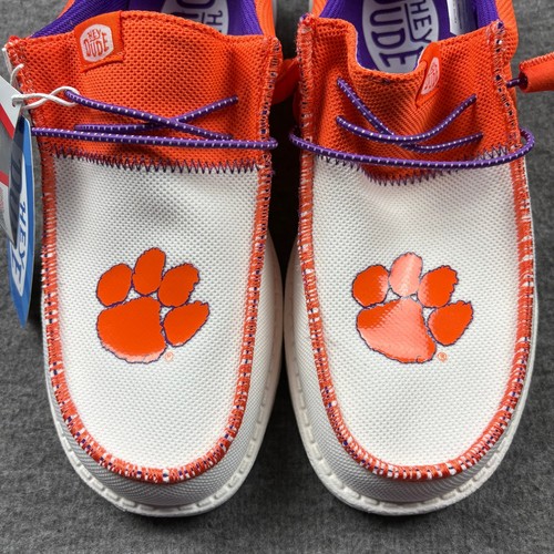 Hey Dude Wally Tri Clemson orange lila Herren Größe 8 Freizeit Slipper Halbschuhe NEU - Bild 15 von 17