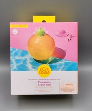 Pineapple Light Up Beach Ball - Inflatable Motion Activated LED 33" Tall 24" Dia