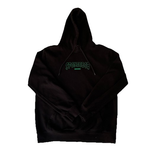 H&M Spongebob Squarepants Hoodie Black The Hash-Slinging Slasher Size Medium - Picture 1 of 10