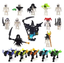 MOC LEGO Halloween Skeleton Undead Army - Grim Reaper, Witch - BUNDLE AND SAVE!
