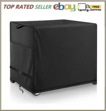 Heavy Duty Waterproof Outdoor Table Cover for 46" Utility Cart - Black