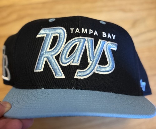 Tampa Bay Rays Script Hat Snapback Retro Vintage '47 Cap With Original Sticker
