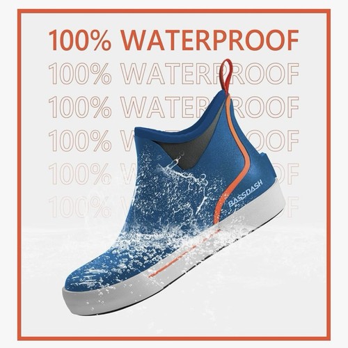 BASSDASH Hombres 7” Impermeable Pesca Cubierta Botas Antideslizantes Goma Tobillo... - Imagen 2 de 6