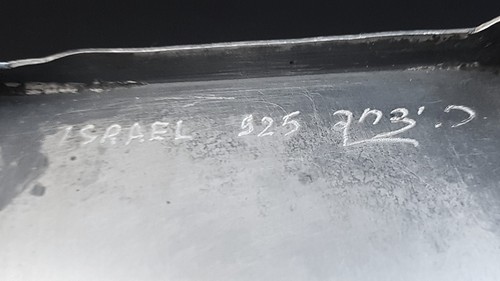 Heavy Early 1950s Israeli Sterling Silver Kiddush Cup w Ornate Grape Decor 198g - Picture 10 of 15