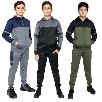 ASHTON Jungen Slim Fit Trainingsanzug Jogging Unterteil Oberteil & Hoodie Hoody Junior, Kinder