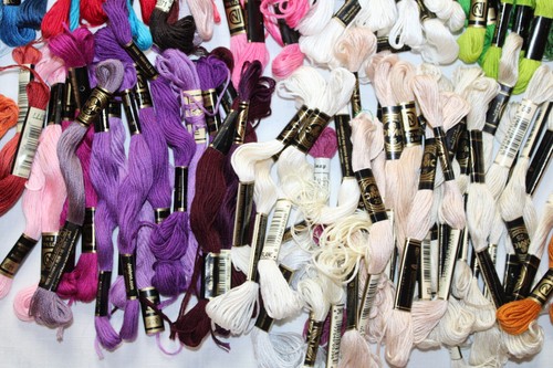 Large Lot DMC Embroidery Floss Skeins Cross Stitch Thread + 5 Storage Boxes READ - Picture 9 of 16