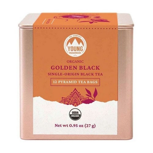 12 bolsas de té negro dorado orgánico de Young Mountain Tea - Imagen 1 de 1