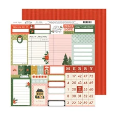 Crate Paper Holly Jolly Double-Sided Cardstock 12"X12"-#1 - 25 Pack