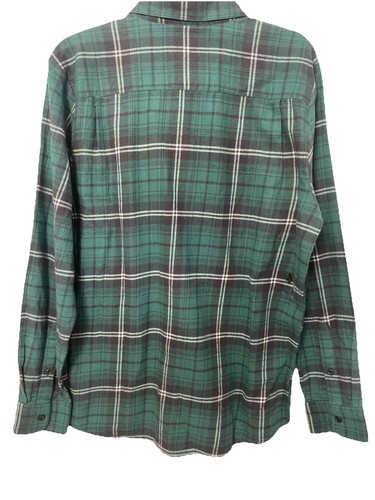 Camicia Volcom uomo Caden verde a quadri vestibilità classica flanella nuova con etichetta taglia M vendita al dettaglio $65 - Foto 4 di 5