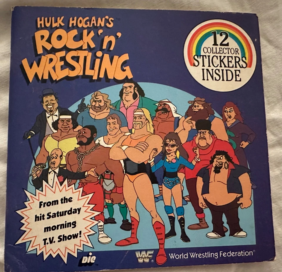 Lote (4) de colección de libros de pegatinas de lucha libre y estrellas deportivas de la WWF Hulk Hogan Rock 'n' Foto 3 de 4