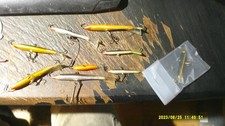 Lot Of 9 Rapala Jigging Rap Finland Fishing Lures OLD school flat belly