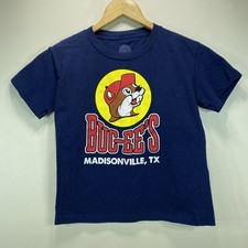 BUC-EES Blue Graphic T-SHIRT Madisonville TX. Size Youth Small