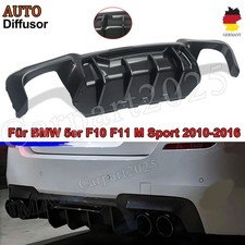 Heckdiffusor passt für BMW F10 F11 Competition Style 4 Rohr Diffusor Carbon ABS
