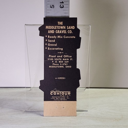 Middletown Sand and Gravel Co. Ohio Vintage Concrete Truck Design Matchbook - Picture 2 of 2