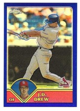 2003 Topps Chrome Blue Refractor #417 J.D. Drew St. Louis Cardinals ###/699
