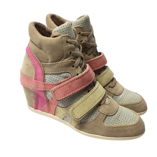 ASH High Top Sneaker Damen Gr. 40 Keilabsatz Leder Mehrfarbig - Bild 1 von 7