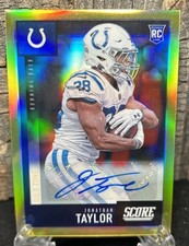2020 Score Jonathan Taylor Gold Auto 40/50 Colts Rookie Autograph Colts