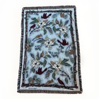 Susan Welsh Christmas Throw Blanket Tapestry Red Cardinals Flowers 66" x 43"