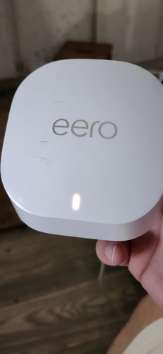 Eero wireless Mesh router Model # N010001, white, Used , with power cord Cat - Picture 2 of 5