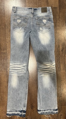 Boys Buckle BKE Connor Straight Leg Bootleg Jeans, Size 14 Light Blue Wash - Picture 7 of 11