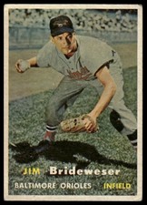 1957 Topps #382 Jim Brideweser