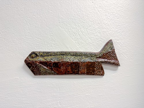 Placa de pared de gres / azulejo, Rörstrand - Carl-Harry Stålhane - pescado - Imagen 3 de 8