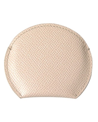 Dolce & Gabbana Half Moon Coin Purse Beige Leather Women Miscellaneous - Picture 2 of 4