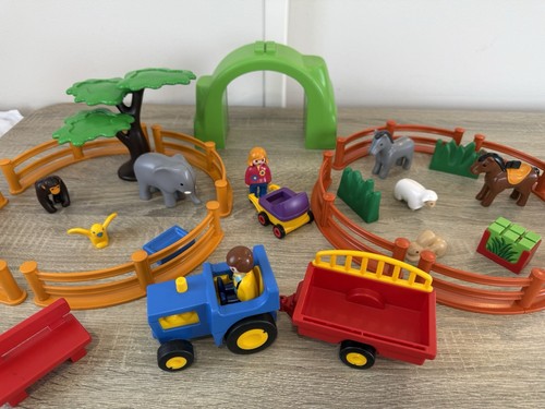Playmobil 123 Il mio primo zoo playset con personaggi persone/animali e trattore - Foto 7 di 8