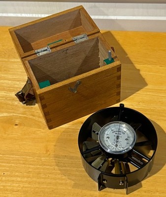 Vintage anemometer wind meter in original box