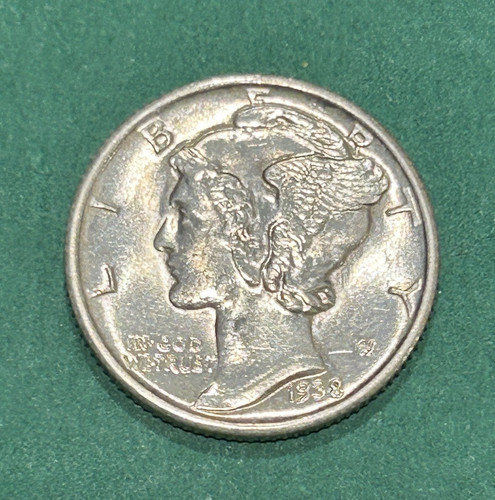 1938 S Mercury Dime FB - Picture 1 of 6