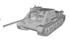 3D Printing 1/72 Soviet su-85 tank Model Unpainted