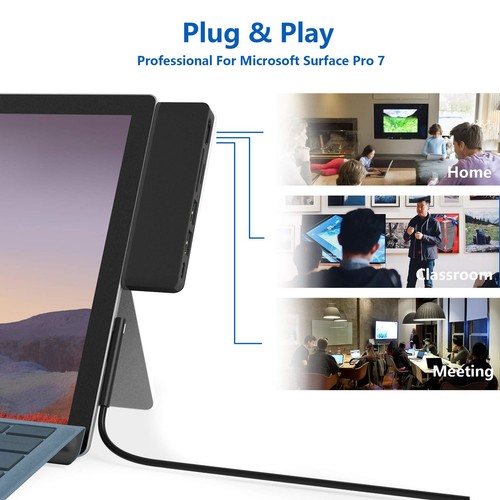 Surface Pro 7 USB Hub Docking Station, Surface Pro 7 Accessories with 4K@30Hz... - Picture 8 of 8