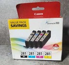 Genuine Canon CLI-281 Pixma Ink Cartridge Black/Cyan/Magenta/Yellow New Sealed!
