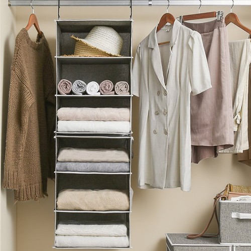 6-Shelf Jumbo Closet Organizer,Separable into Two 3-Shelf Hanging Racks - Picture 10 of 19